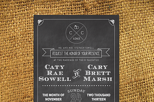 Chalkboard Wedding Invitation