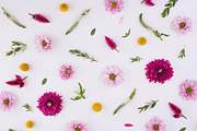 Flat lay floral Stock Photo, a Mockup by GalinaMalinka (Thumbnail 2 of 10)