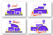 10 Airport Vector Illustration, a Transportation Illustration by denayunebgt (Thumbnail 3 of 4)
