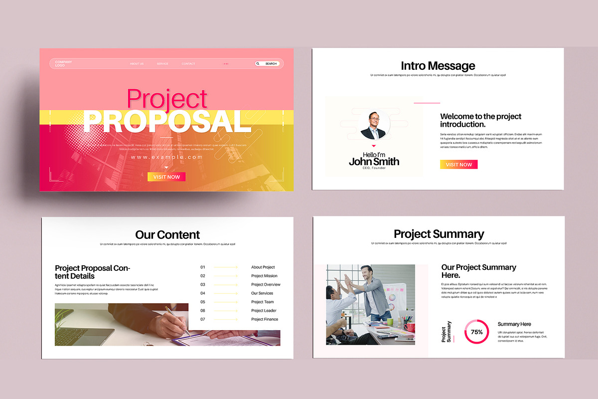 Project Proposal Presentation Design, a Presentation Template by MightyDesign (Photo 2 of 8)