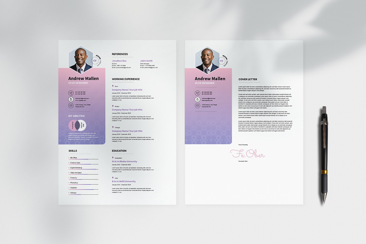 Resume Microsoft Word, a Resume Template by iDoodle Studio (Photo 4 of 4)