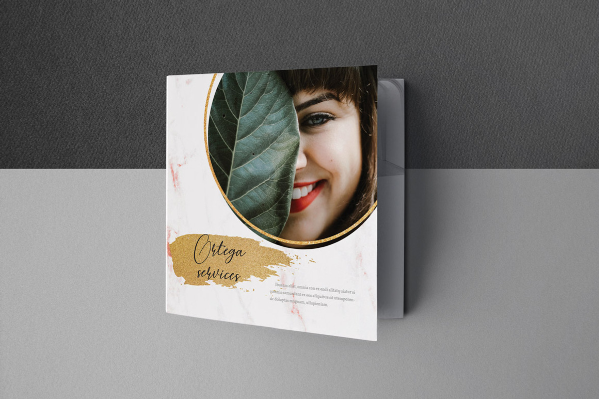 Gold Brush Square Trifold Brochure, a Brochure Template by Kahuna Design (Photo 3 of 4)