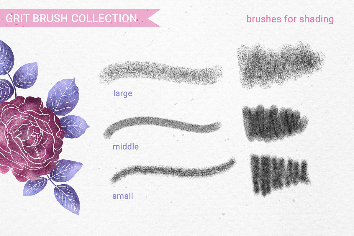 Grit Brushes for Procreate, a Brush Add-On by Gray Cat Graphics (Photo 4 of 7)