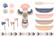 Navy & Blush Tribal Clip Art, an Illustration by Amanda Ilkov (Thumbnail 2 of 4)