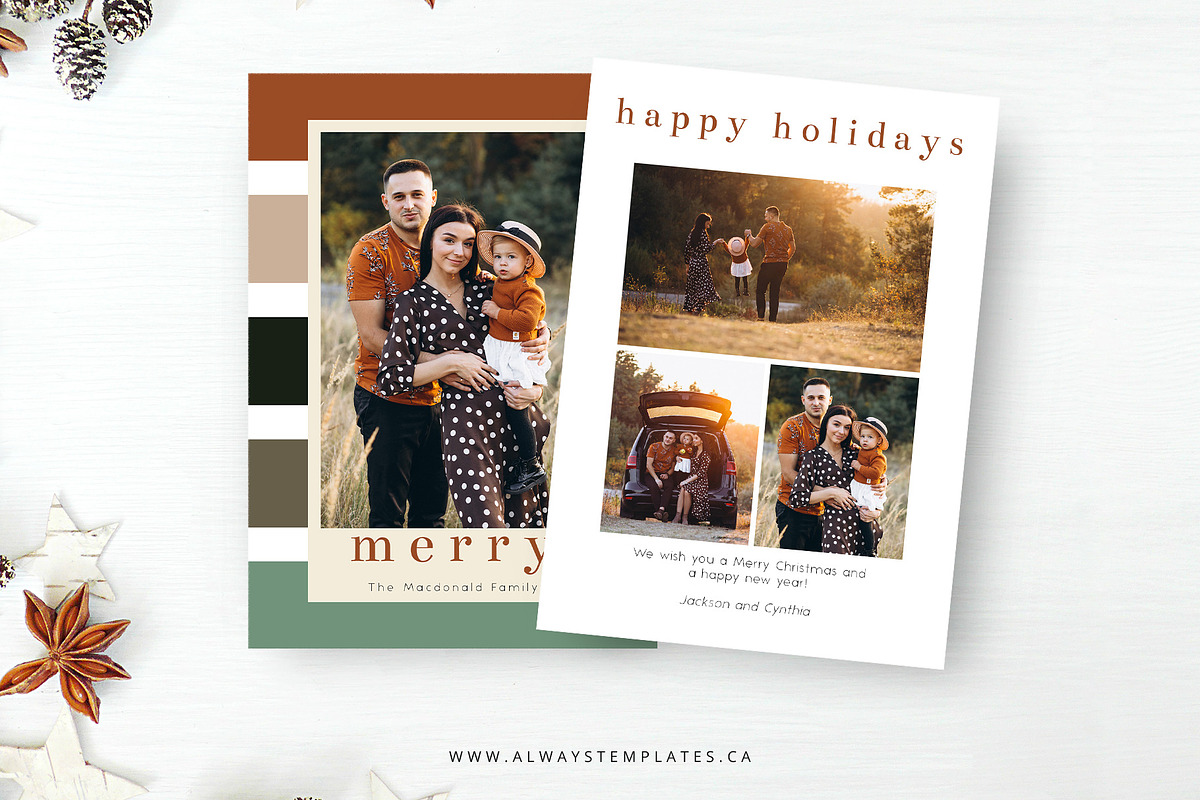 Christmas Card Template CC094, a Card Template by Always Templates (Photo 3 of 3)