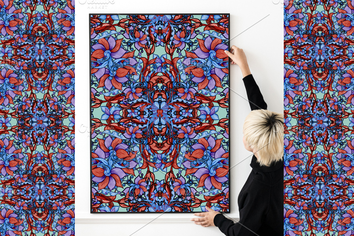Sapphire Jungle, a Texture Illustration by ilustrinna (Photo 7 of 8)