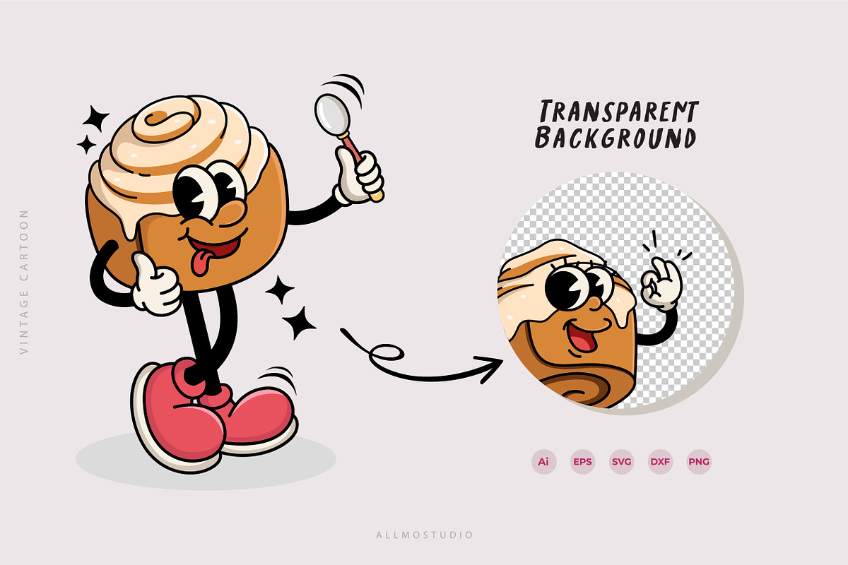 Cinnamon Rolls with Varied Poses, a Food Illustration by Allmostudio (Photo 4 of 5)