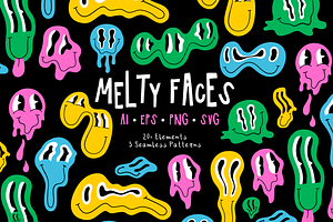 Melty Faces: Elements Patterns