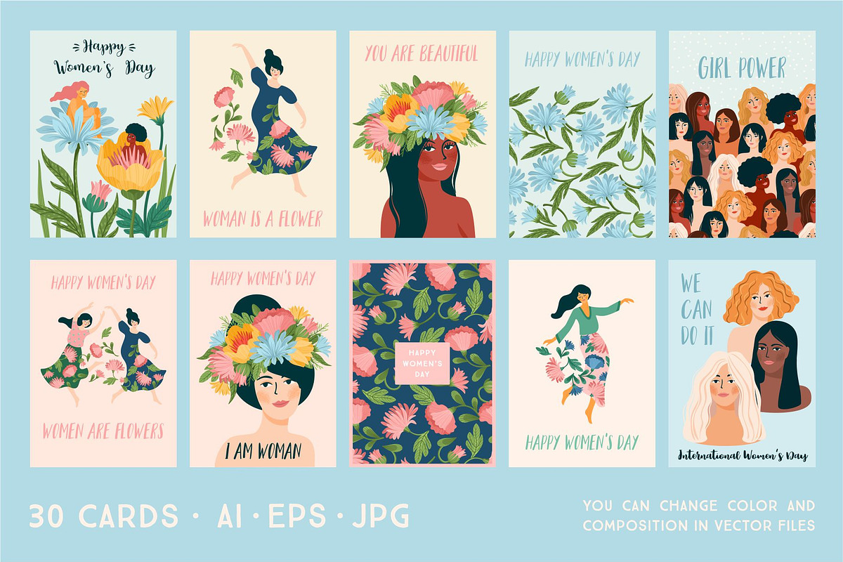Women are Flowers. Vector collection, a Person Illustration by Nadia Grapes (Photo 5 of 7)