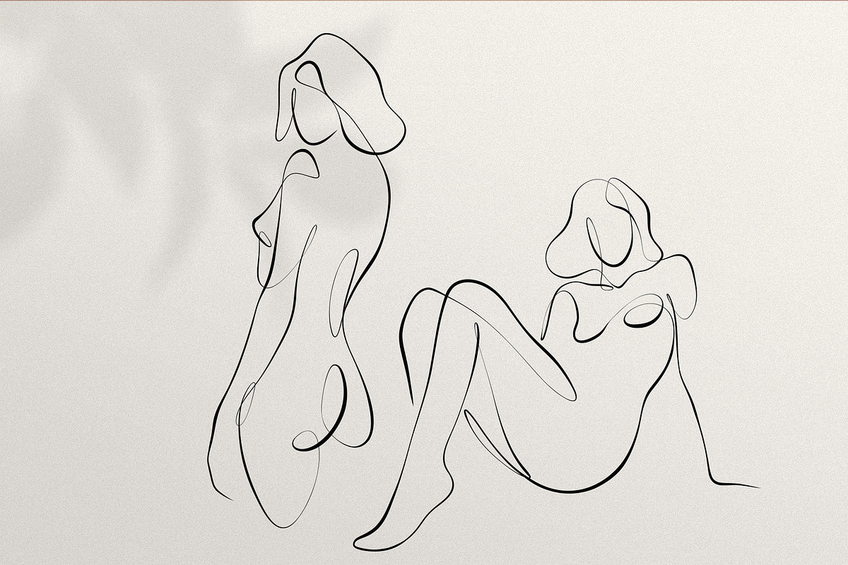 BODY - abstract one line art, an Illustration by Anna.Klets (Photo 7 of 11)