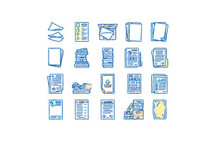 paper document office note page, an Object Illustration by pikepicture