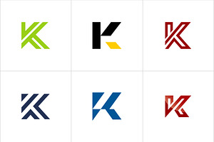 Set Of Initial Letter K Logo