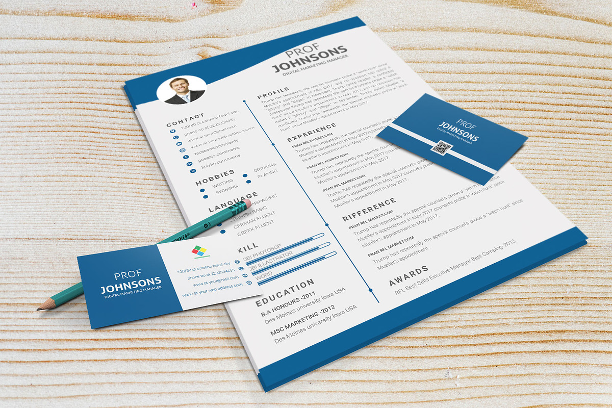 Resume Template and Cover Letter, a Resume Template by designvillage (Photo 11 of 13)