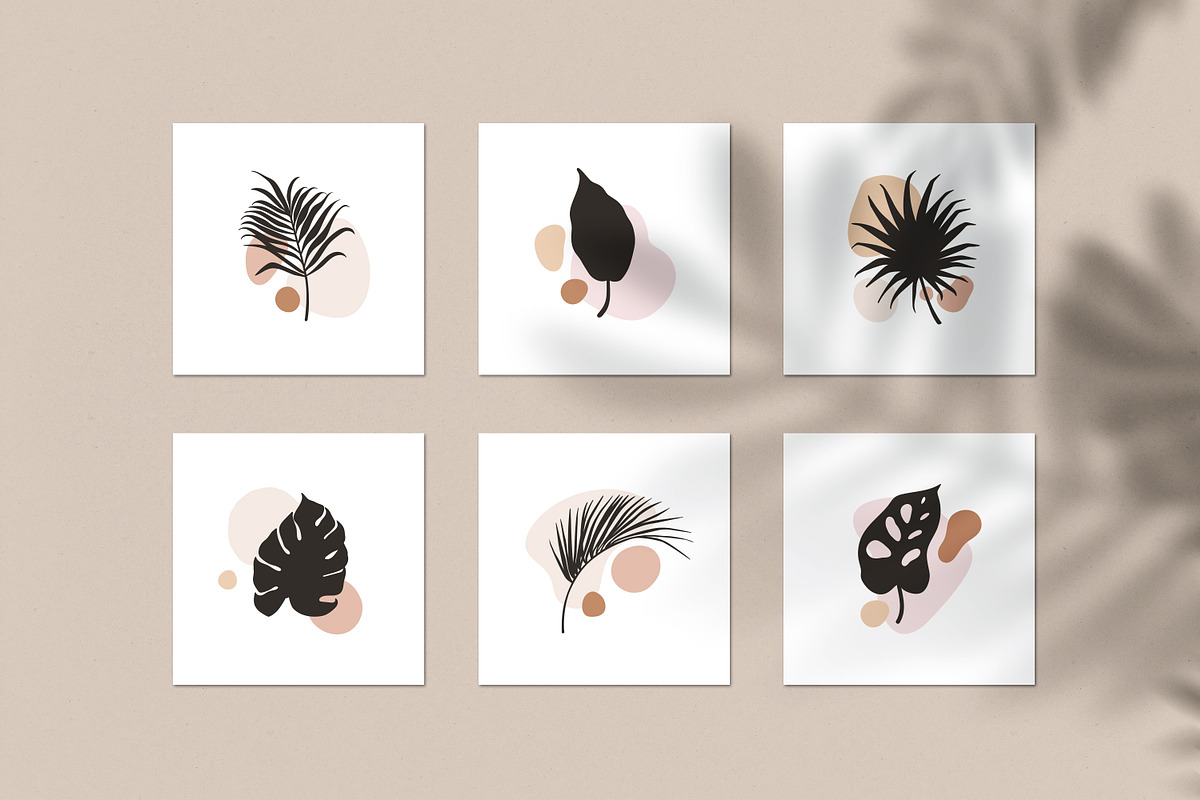 Exotic leaf and abstract shapes set, a Decorative Illustration by Good Studio (Photo 4 of 7)