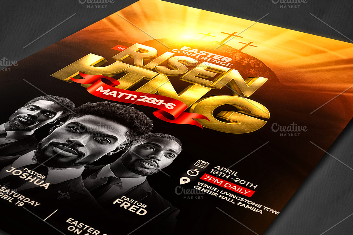 Easter conference template flyer