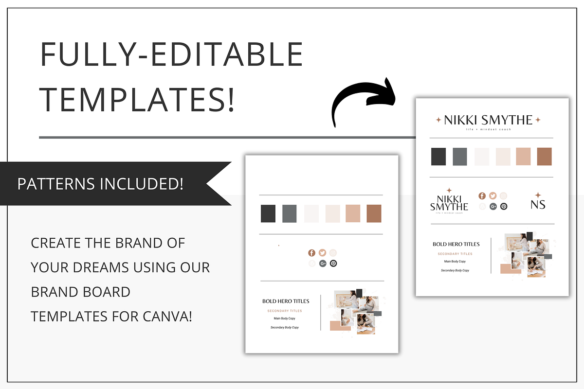 Brand Board Template | Nikki Smythe, a Branding & Logo Template by Lady Boss Studio (Photo 2 of 3)