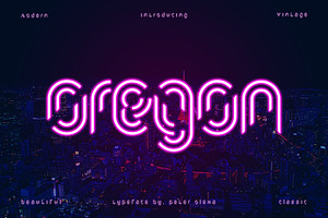 Oregon - Futuristic Font