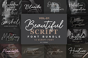 Beautiful Script Font Bundle Vol 1, a Script Font by Typebae (Thumbnail 1 of 13)