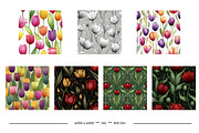 Tulip Retro Art Style Patterns, a Pattern Graphic by karenfoleyphoto (Thumbnail 16 of 17)
