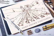Hand drawn vineyards illustrations, an Illustration by Blue Ink Studio (Thumbnail 1 of 5)