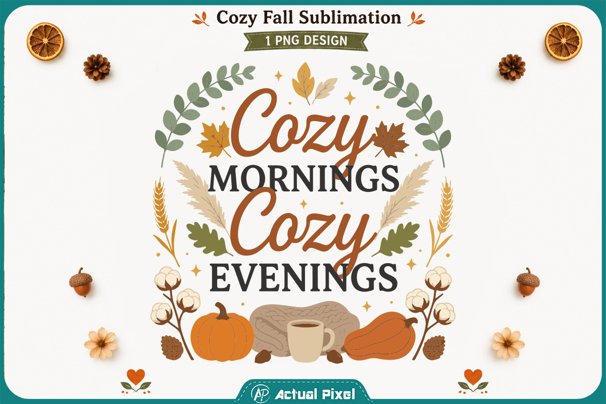 Cozy Fall Sublimation Quotes Bundle, a Seasonal Illustration by Actual Pixel (Photo 9 of 20)
