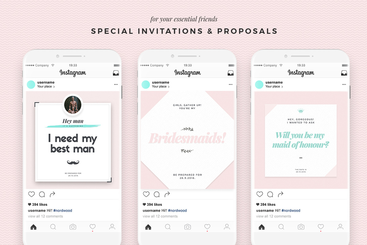 Elegant Wedding Templates, a Social Media Template by NordWood (Photo 10 of 10)