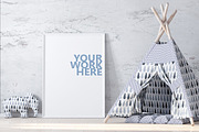 20 PSD. Kids room with frame mockup, a Product Mockup by Radmila (Thumbnail 5 of 5)