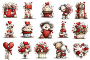 Whimsical Valentine's Day Clipart, an Illustration by Dream Creation (Thumbnail 3 of 8)