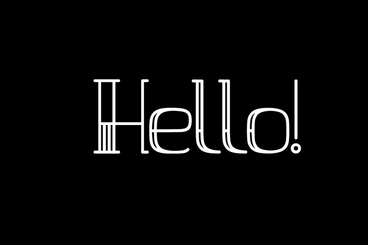 Halfstripe font