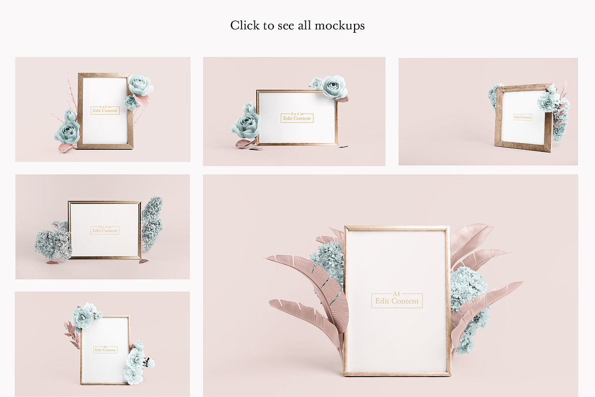 14 Fully Changeable Frame Mockups, a Print Template by As Good As Possible (Photo 6 of 6)