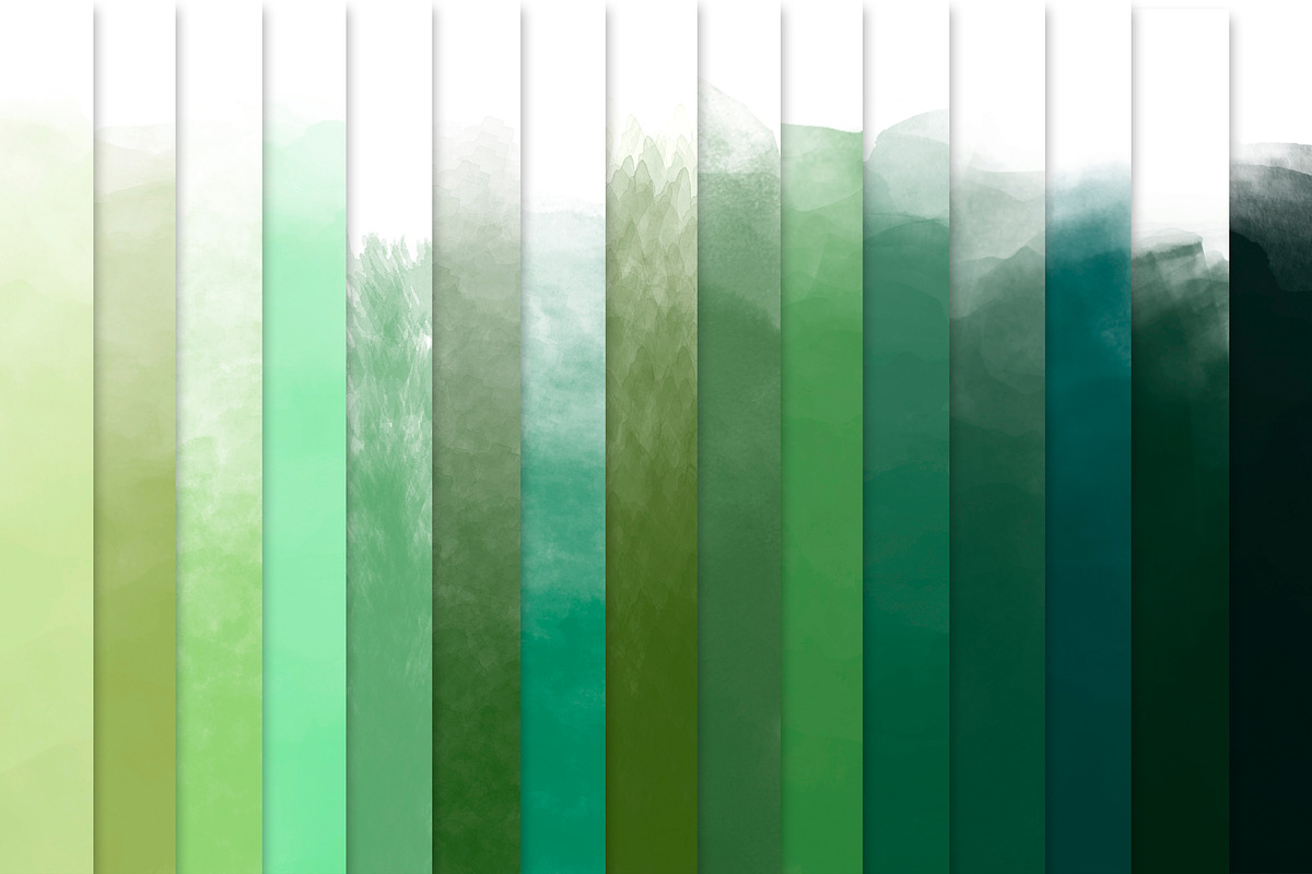 Green watercolor backgrounds, a Texture Graphic by GraphicRain (Photo 4 of 7)