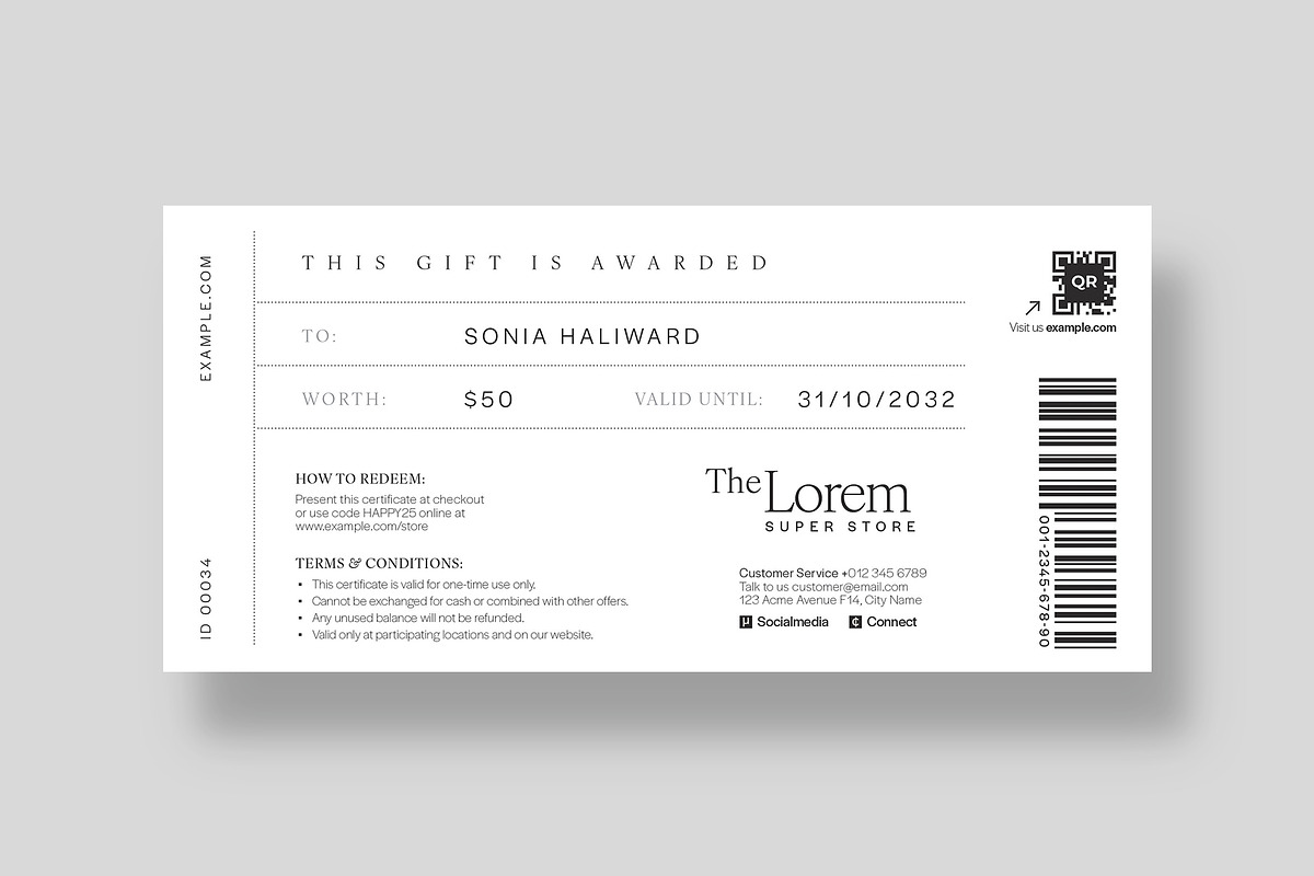 Christmas Gift Voucher Template, a Stationery Template by BrandPacks (Photo 2 of 5)