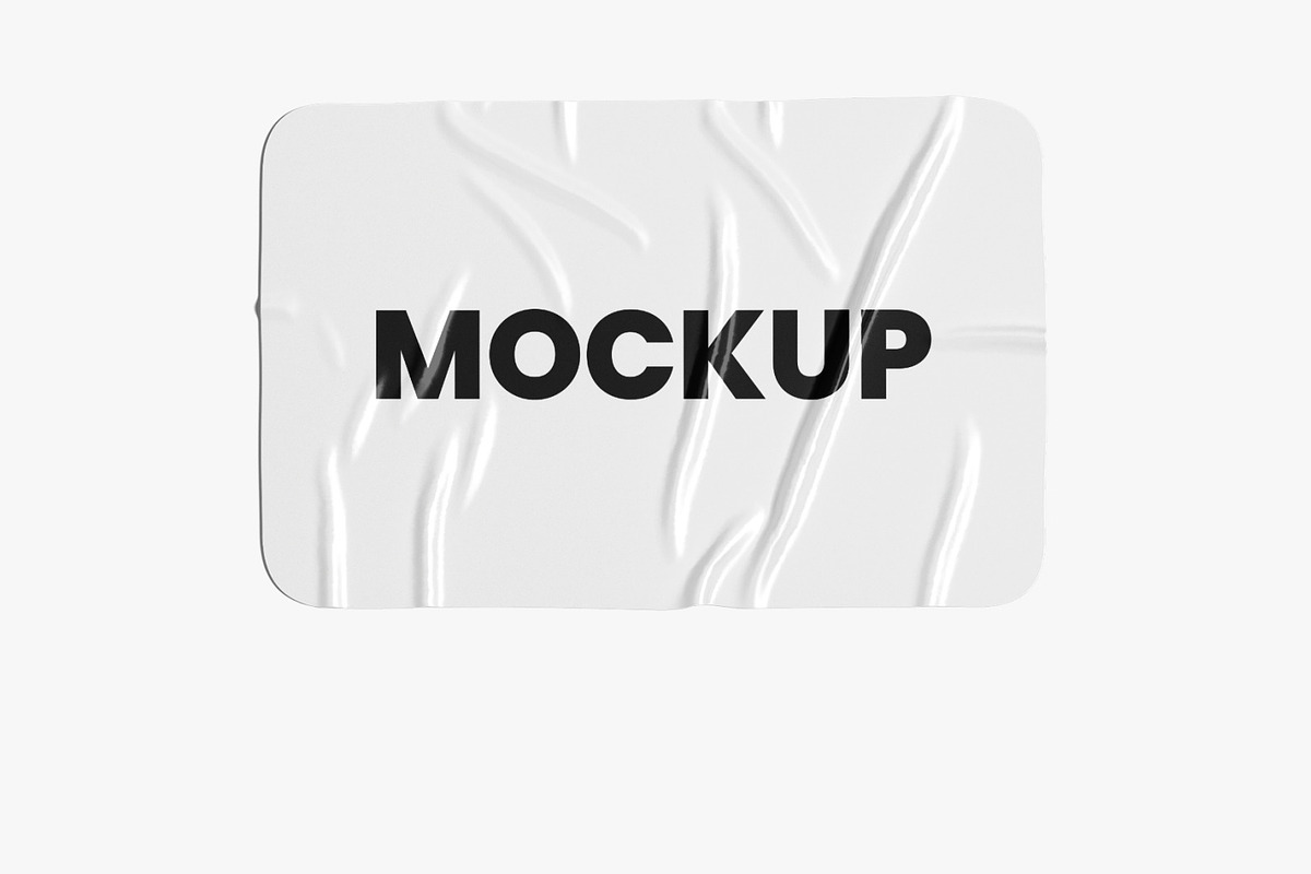Crumpled Stickers Mockup Set, a Print Template by Graphic Bird (Photo 4 of 6)
