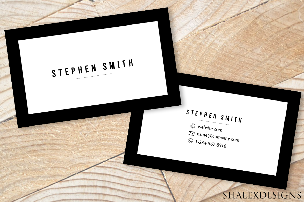 Minimal Business Card Template PSD, a Business Card Template by ShalexDesigns