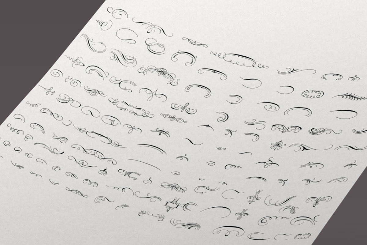 Calligraphic Design Elements Set 2 preview 3