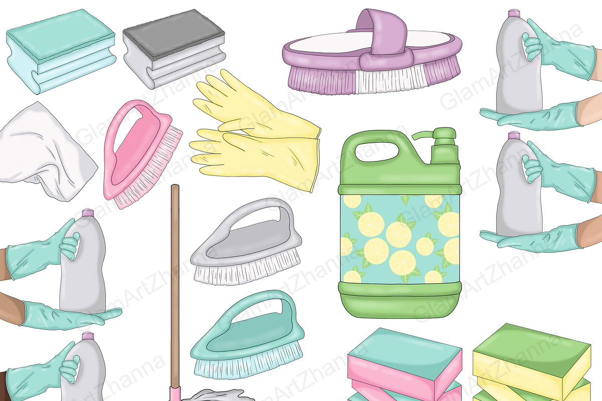 Cleaning Clipart, an Object Illustration by GlamArtZhanna (Photo 3 of 5)