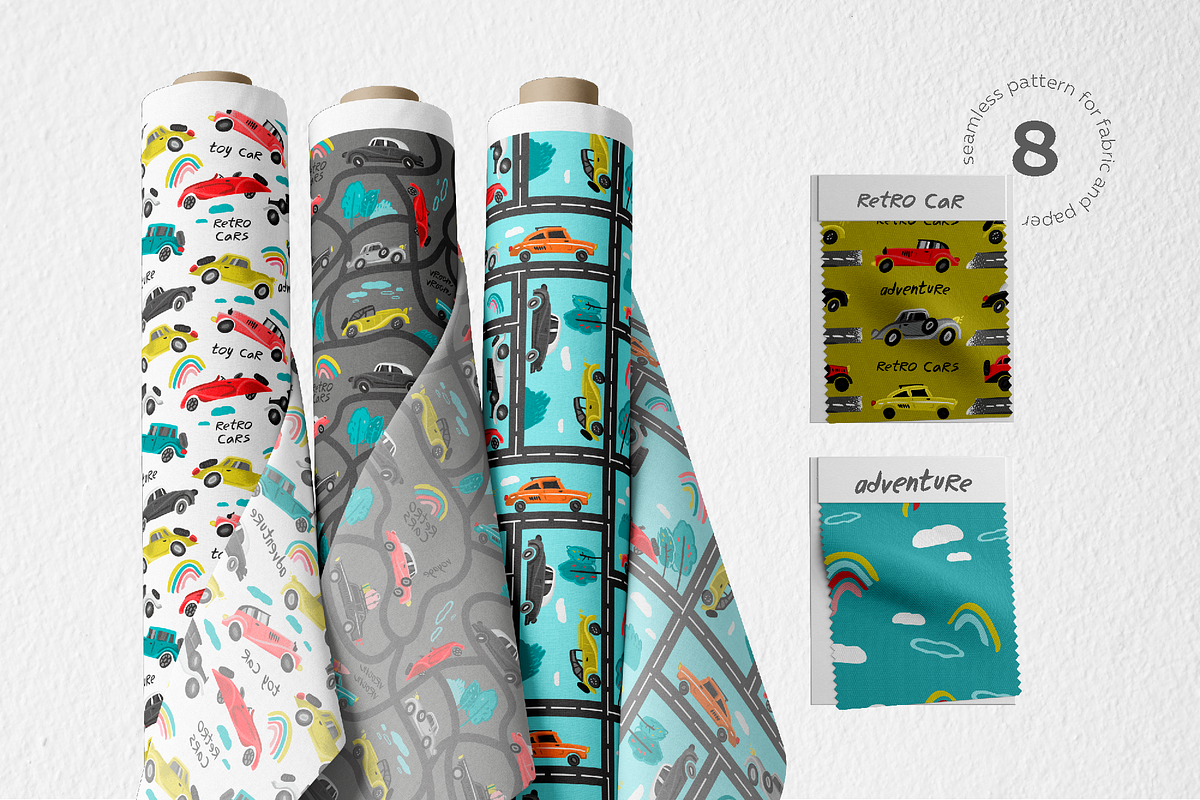 Retro cars symbols and patterns, an Object Graphic by yttadesign (Photo 14 of 17)