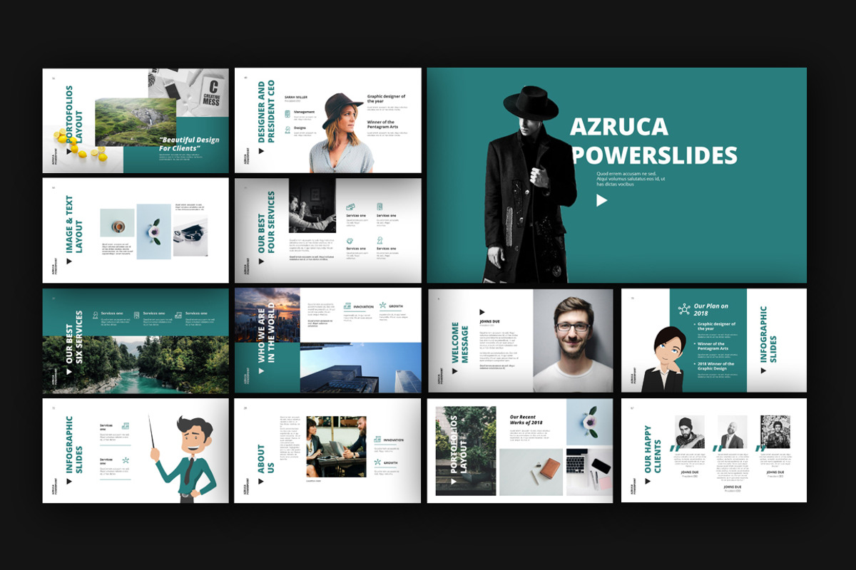 Azruca Powerpoint Templates, a Presentation Template by Azruca (Photo 1 of 11)
