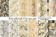 Neutral Grungy Vintage Distressed, a Pattern Graphic by Fine Purple Elephant (Thumbnail 1 of 5)