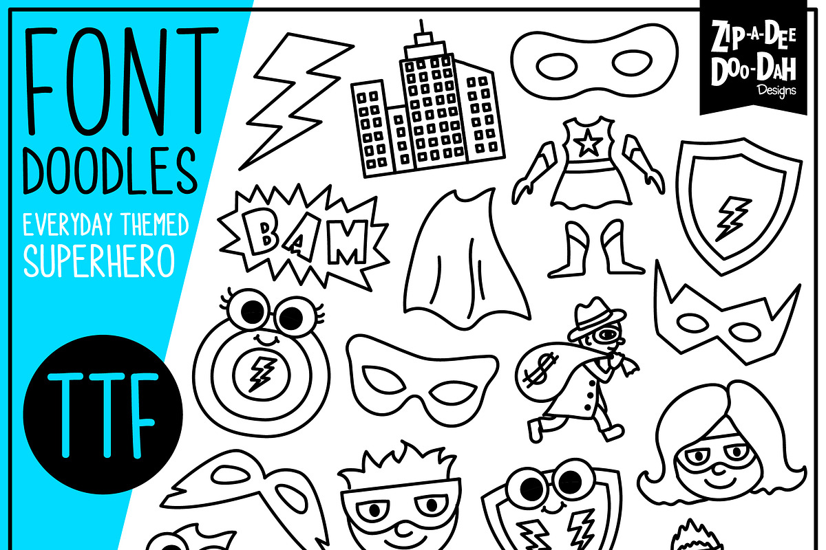 Superhero Doodle Font
