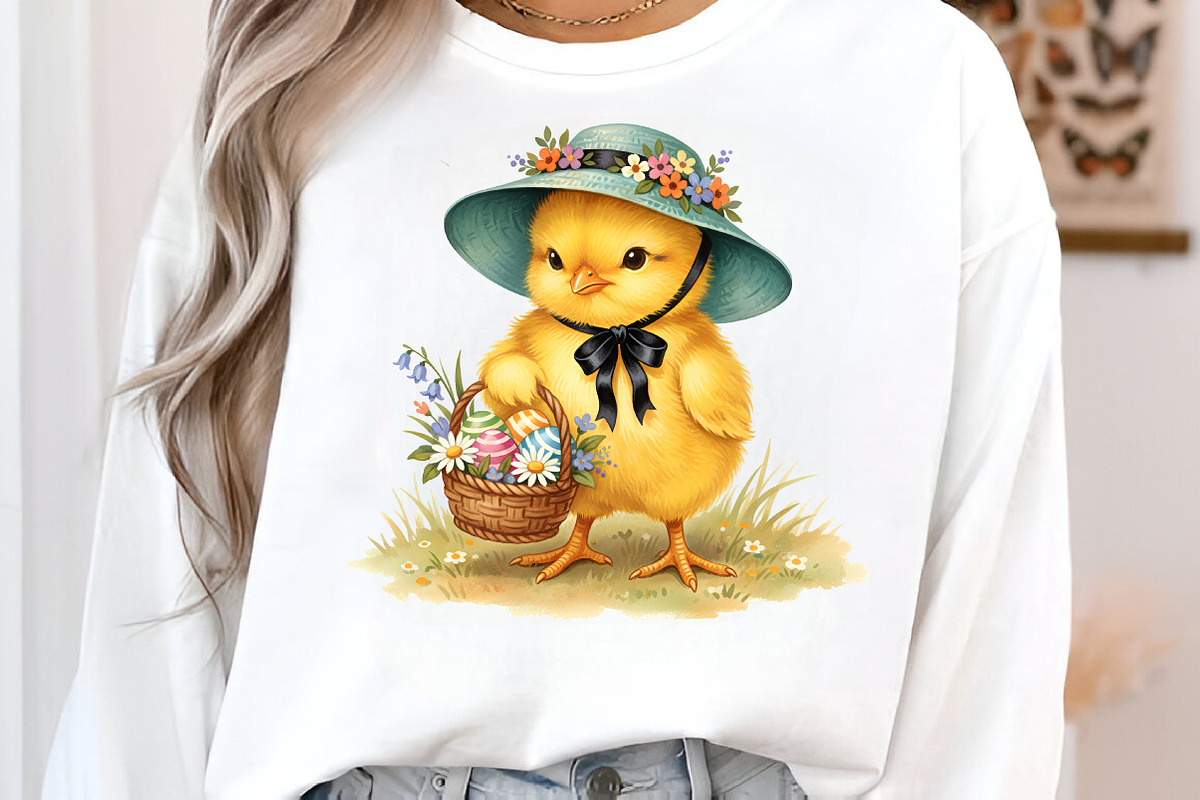 Vintage Easter Chick Png, an Illustration by Libby Wishes (Photo 4 of 5)