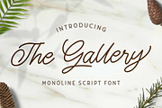 The Gallery - Monoline Script Font, a Script Font by StringLabs (Thumbnail 1 of 8)
