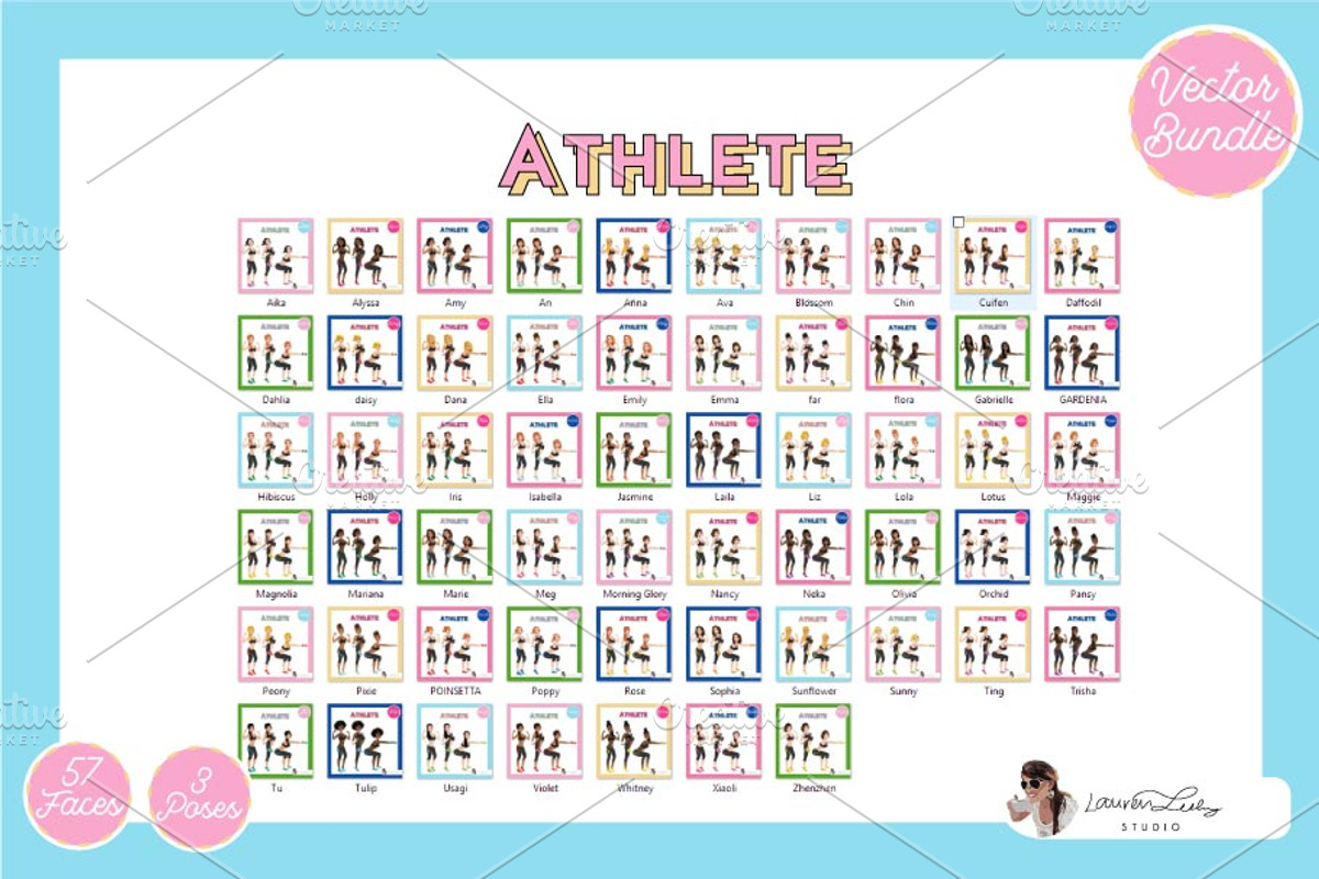Gym Routine Work Out | Vector Bundle, a Healthcare Illustration by Lauren Lesley Studio (Photo 2 of 6)