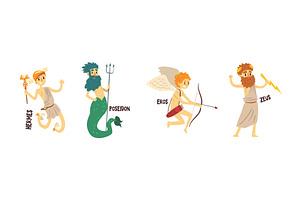 Greek God as Ancient Mythology and, a Person Illustration by TopVectors