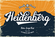 Heidenberg - Retro Font, a Script Font by Motokiwo (Thumbnail 1 of 13)
