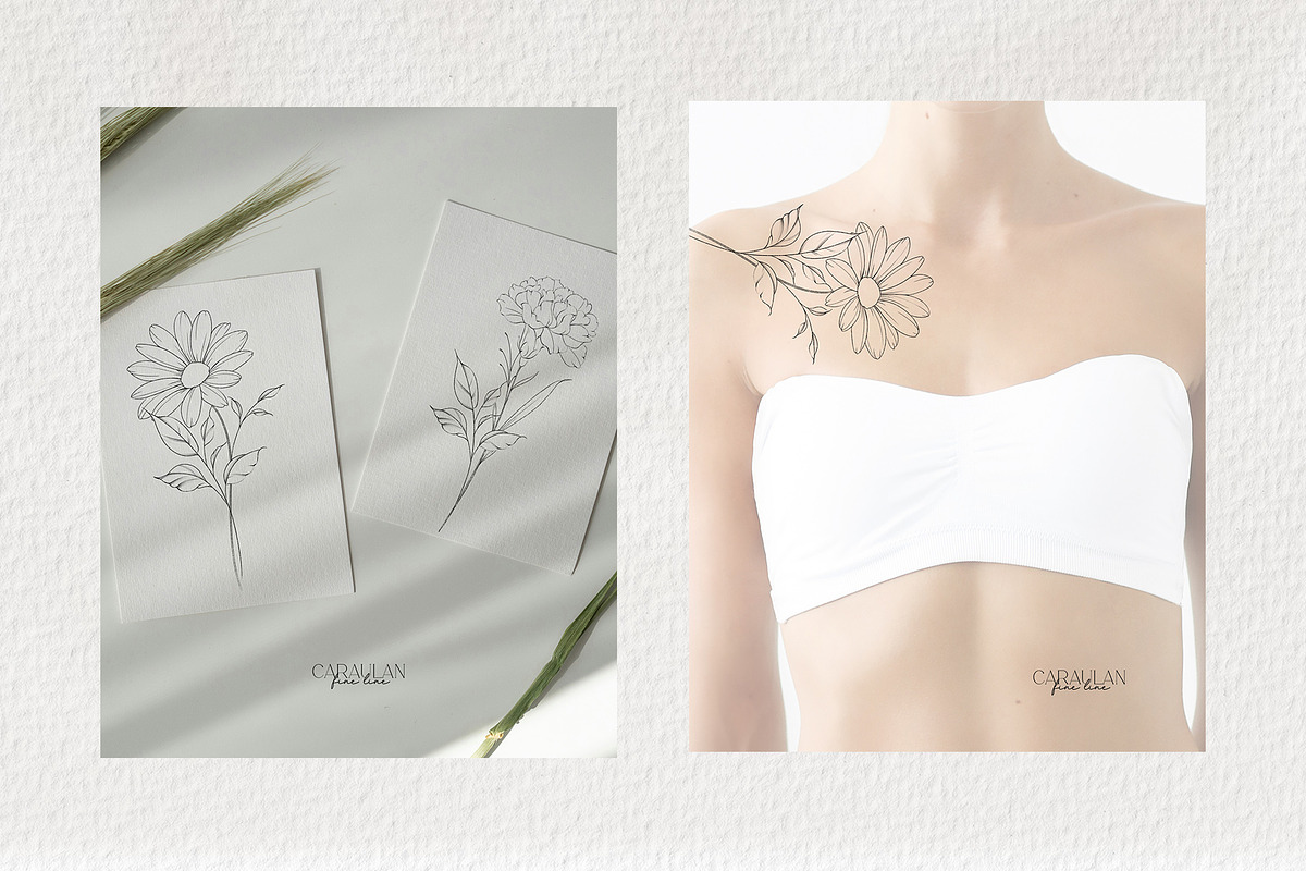 Birth FLOWER Stamps Jan-June, a Brush Add-On by CaraulanStore (Photo 4 of 5)