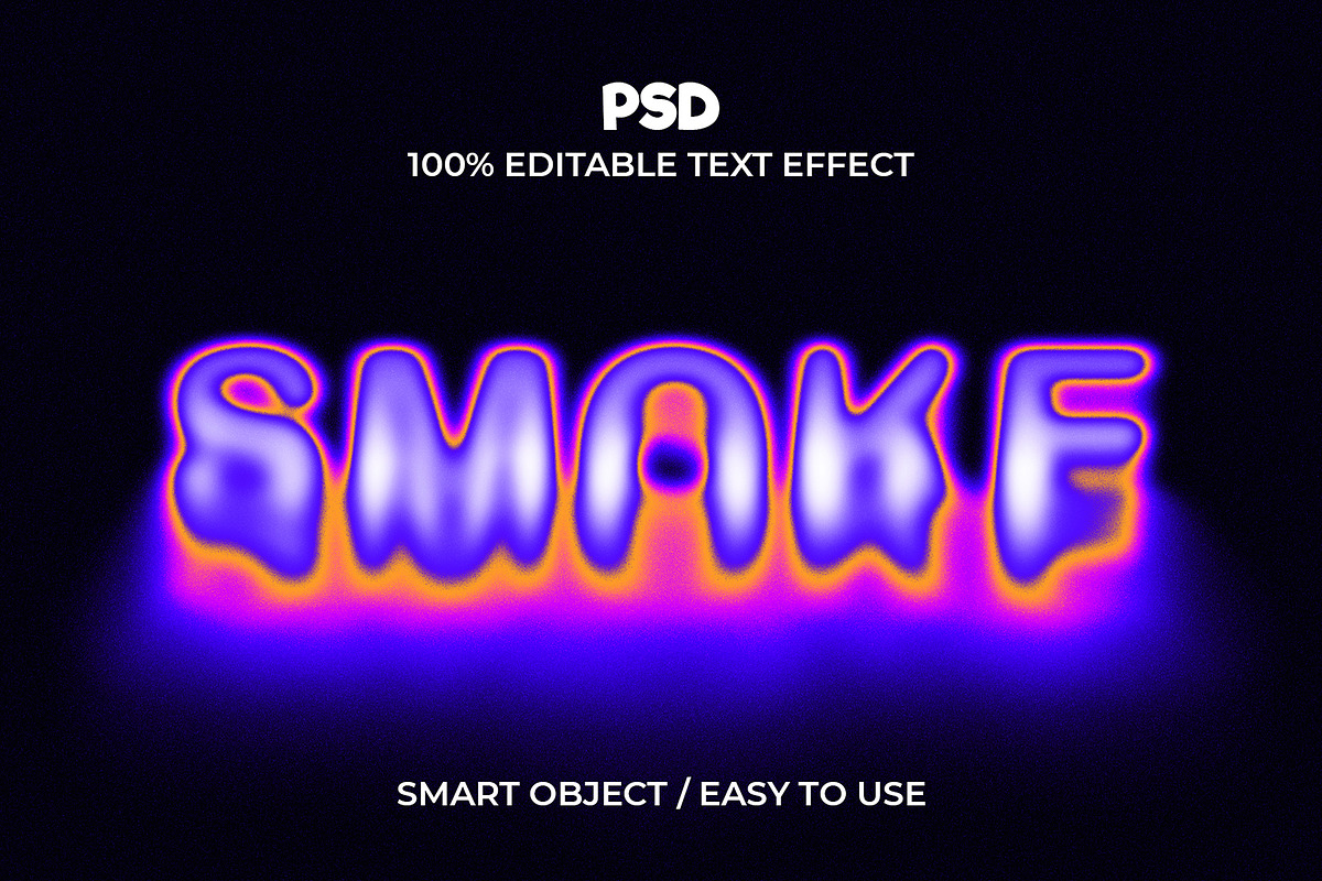Smoke Editable Text Effect style, a Layer Style Add-On by Design Fly