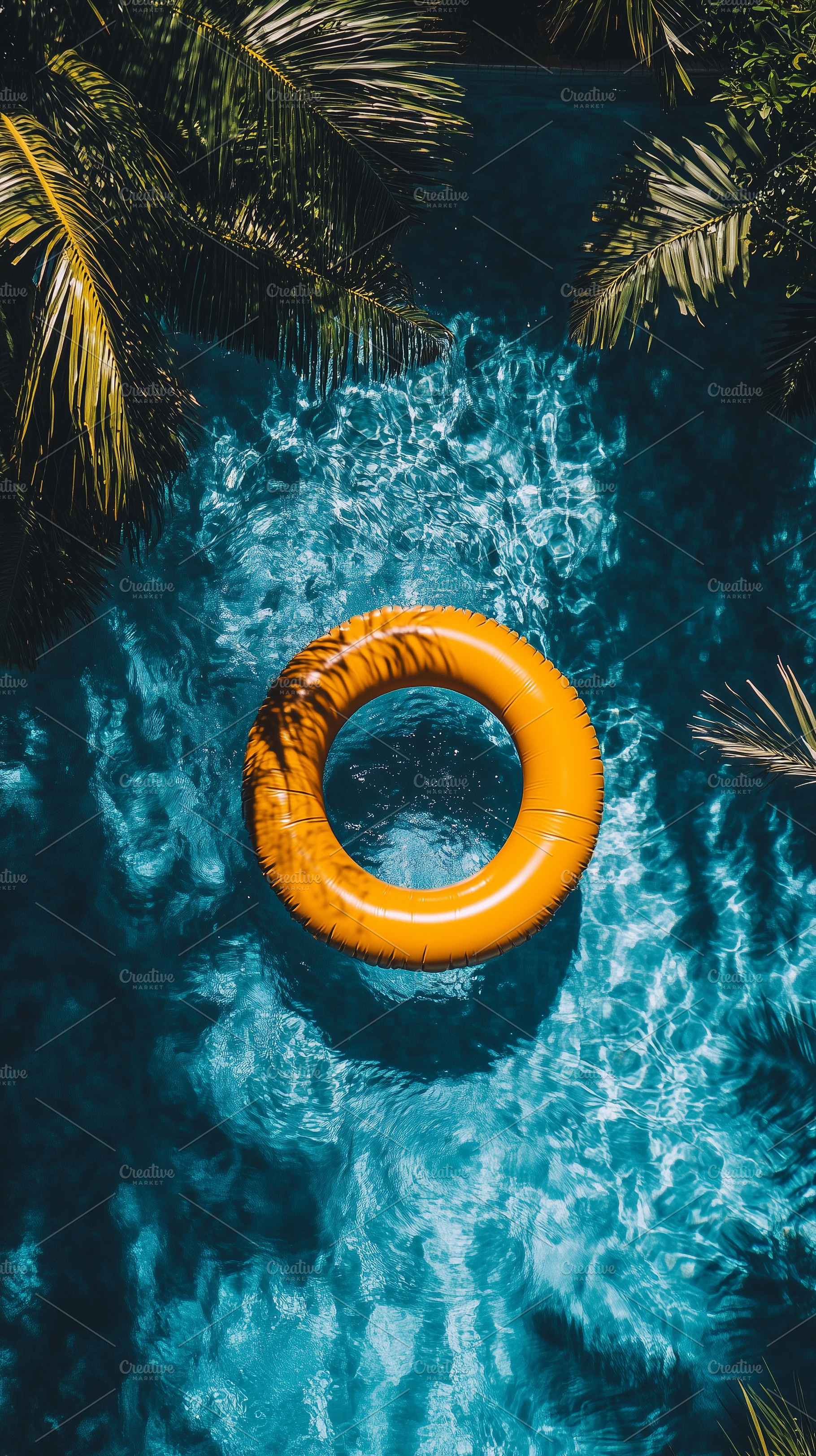 Bright orange inflatable ring floats, a Sports & Recreation Photo by MistyDay