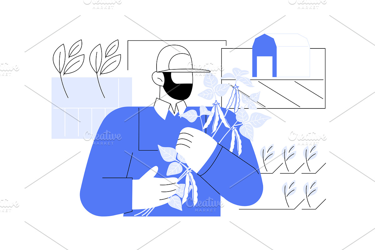 Soybean crops isolated cartoon, an Illustration by Visual Generation