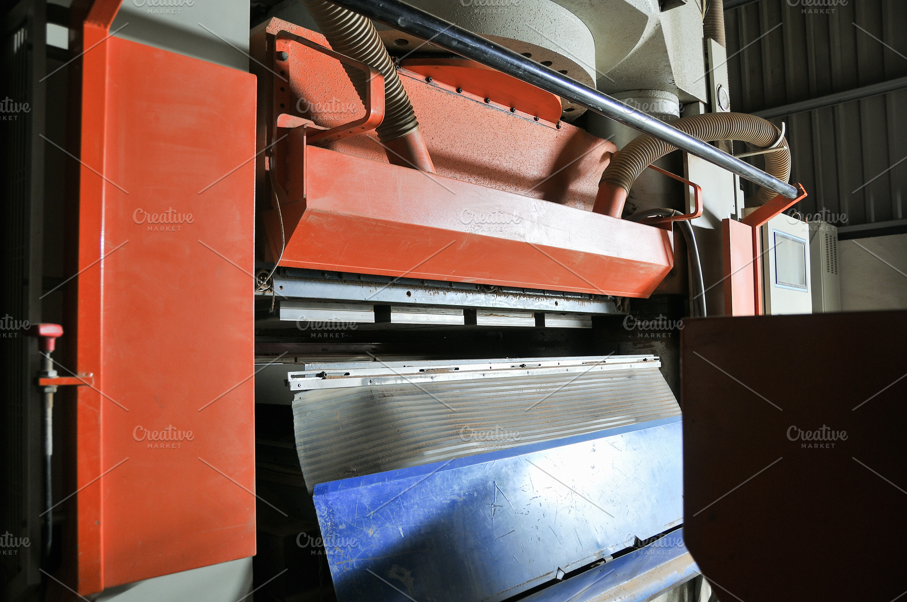Close-up ceramic tile press forming section, an Industrial Photo by Davizro's Market